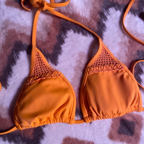 Orange Sunflower Tummy Control Two piece Bikini Bathing suit - Picture 12 of 15
